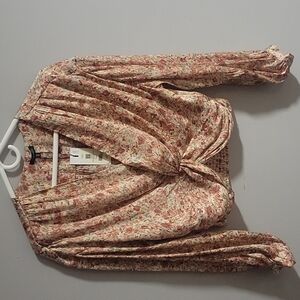 Dynamite front twist satin blouse, size small